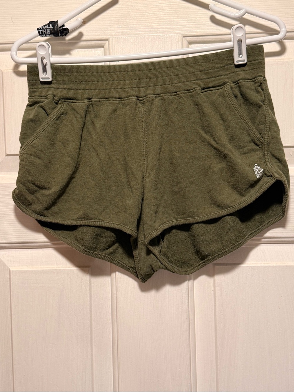 Free People Olive Green Athletic Pull-On Shorts